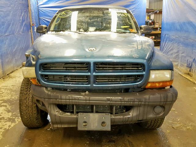 1D7GG16X23S122555 - 2003 DODGE DAKOTA SXT BLUE photo 9