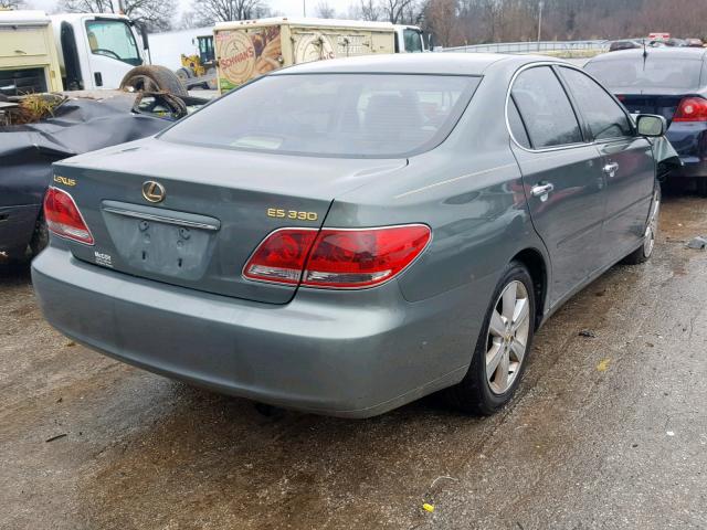 JTHBA30G965151739 - 2006 LEXUS ES 330 GREEN photo 4