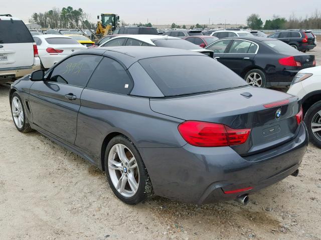 WBA3T3C51FP738691 - 2015 BMW 435 I GRAY photo 3