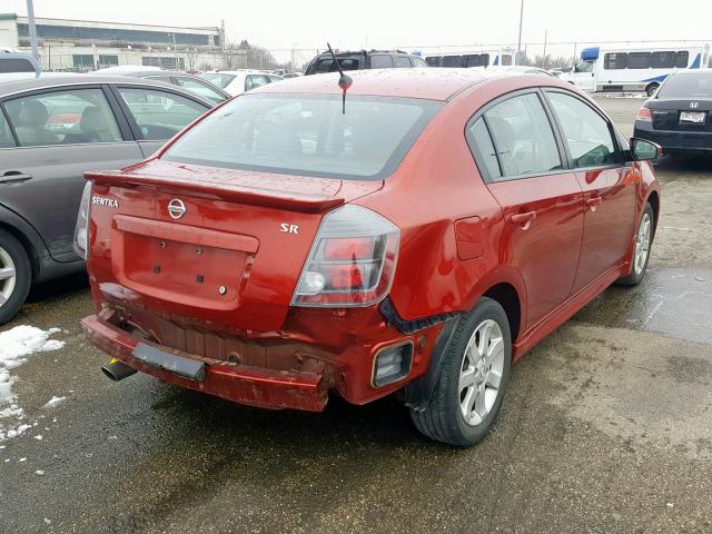 3N1AB6AP7AL729231 - 2010 NISSAN SENTRA 2.0 RED photo 4