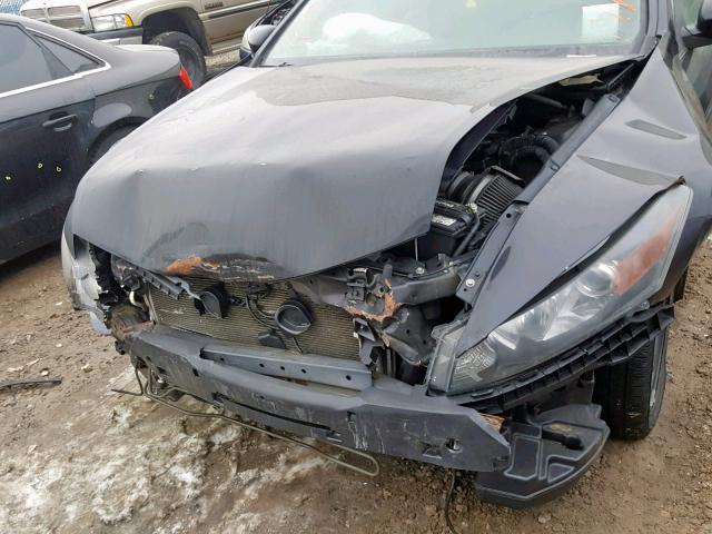 1HGCS22878A801862 - 2008 HONDA ACCORD EXL BLACK photo 9