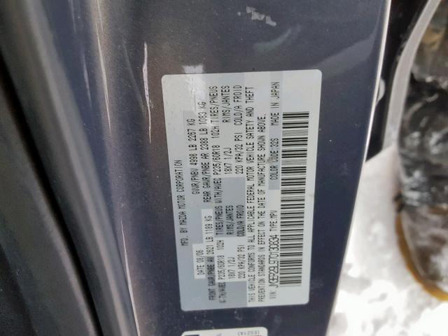 JM3ER29L970130834 - 2007 MAZDA CX-7 GRAY photo 10