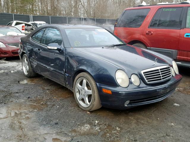 WDBLJ70G82T093253 - 2002 MERCEDES-BENZ CLK 430 BLUE photo 1