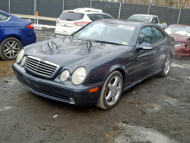 WDBLJ70G82T093253 - 2002 MERCEDES-BENZ CLK 430 BLUE photo 2