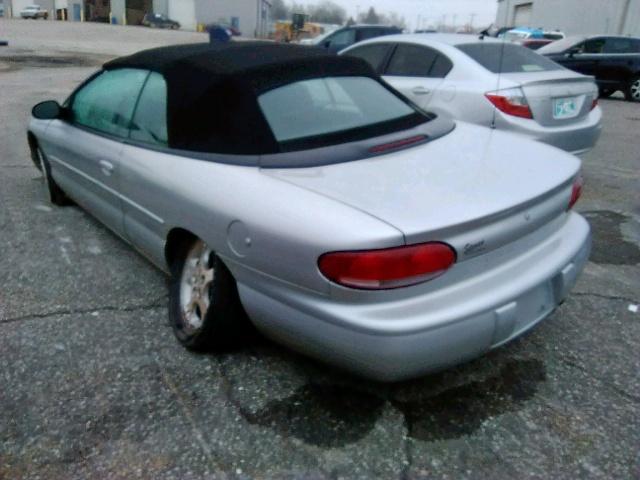 3C3EL55H2YT230196 - 2000 CHRYSLER SEBRING JX SILVER photo 3