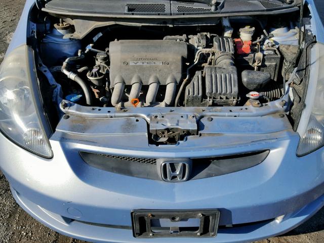 JHMGD37458S036732 - 2008 HONDA FIT BLUE photo 7