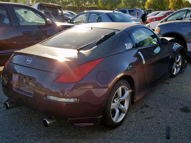 JN1AZ34D56M302140 - 2006 NISSAN 350Z COUPE PURPLE photo 4