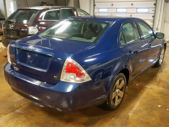 3FAHP07Z16R199609 - 2006 FORD FUSION SE BLUE photo 4