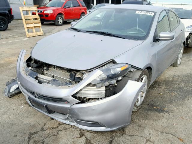 1C3CDFBB5FD140750 - 2015 DODGE DART SXT SILVER photo 2