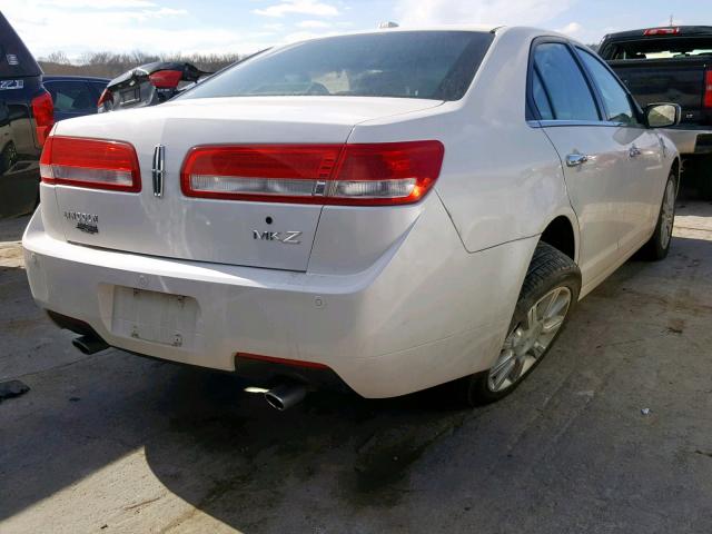 3LNHL2GC6CR837535 - 2012 LINCOLN MKZ WHITE photo 4