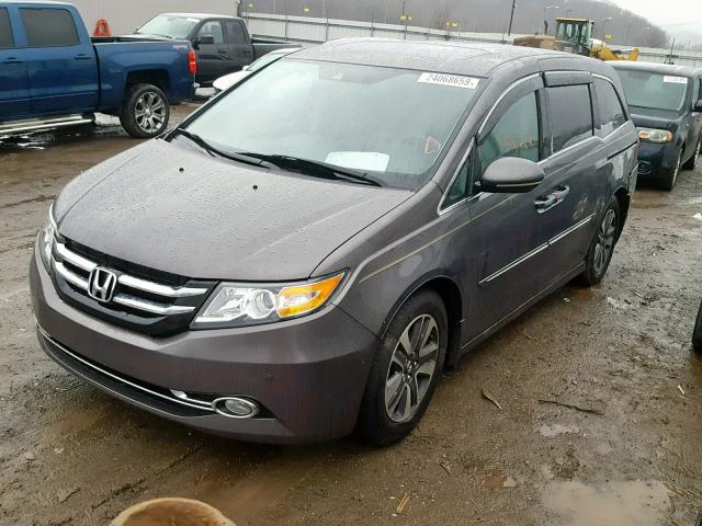 5FNRL5H9XEB047981 - 2014 HONDA ODYSSEY TO GRAY photo 2