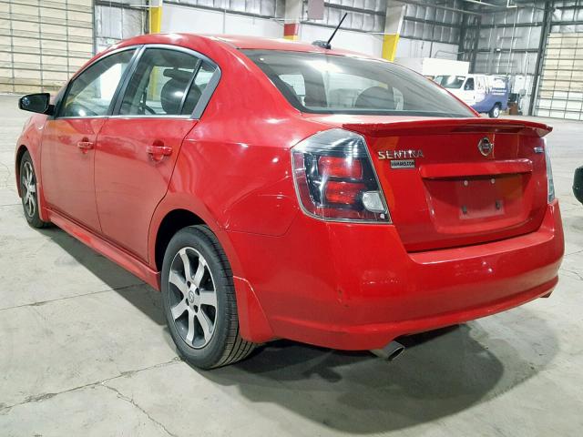 3N1AB6AP9CL706391 - 2012 NISSAN SENTRA 2.0 RED photo 3