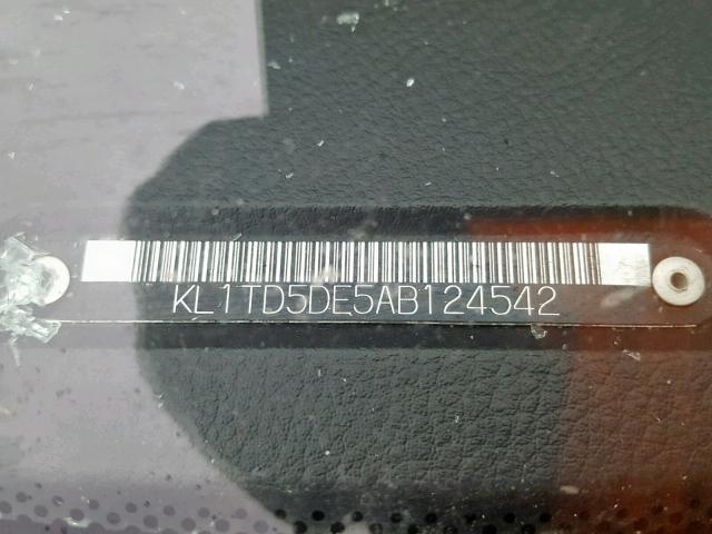 KL1TD5DE5AB124542 - 2010 CHEVROLET AVEO LS BLUE photo 10