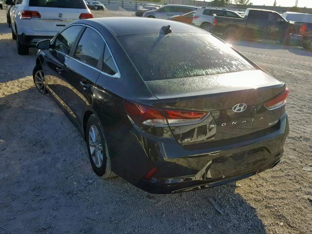 5NPE24AF2JH663844 - 2018 HYUNDAI SONATA SE BLACK photo 3