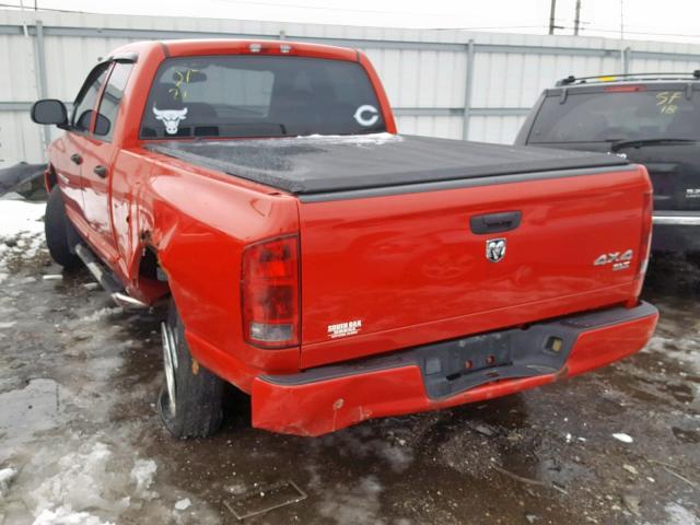 1D7HU18D75S101168 - 2005 DODGE RAM 1500 S RED photo 3