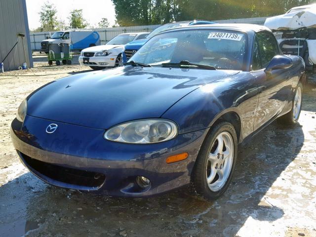 JM1NB353920225735 - 2002 MAZDA MX5 BLUE photo 2