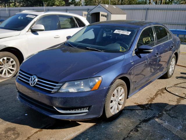 1VWAT7A33FC033706 - 2015 VOLKSWAGEN PASSAT S BLUE photo 2