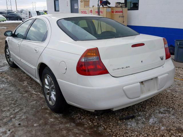 2C3HE66G64H620370 - 2004 CHRYSLER 300M WHITE photo 3