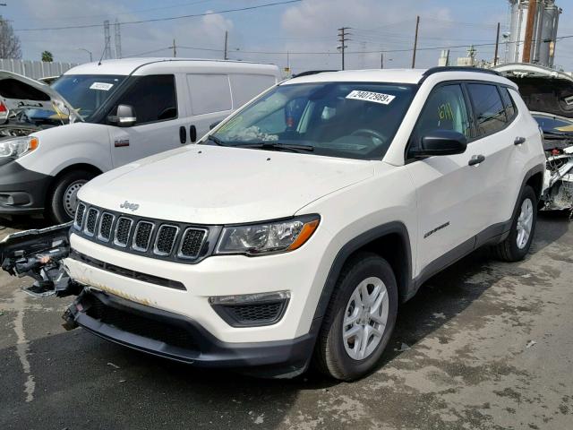 3C4NJCAB9JT255058 - 2018 JEEP COMPASS SP თეთრი ფოტო 2