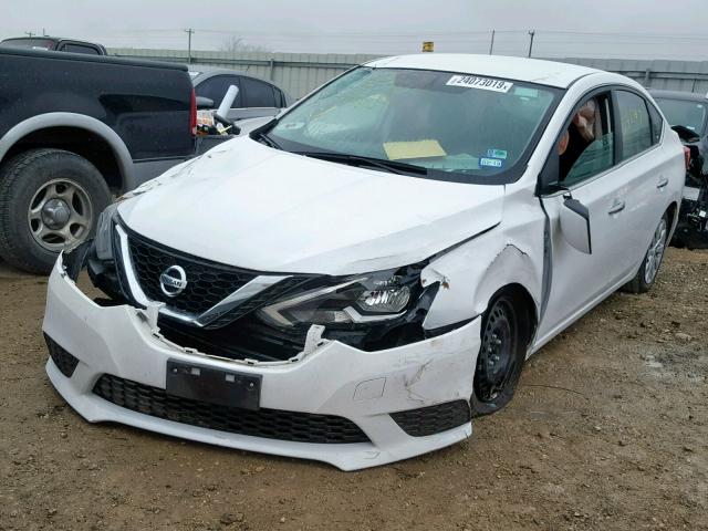 3N1AB7AP7HY268485 - 2017 NISSAN SENTRA S WHITE photo 2