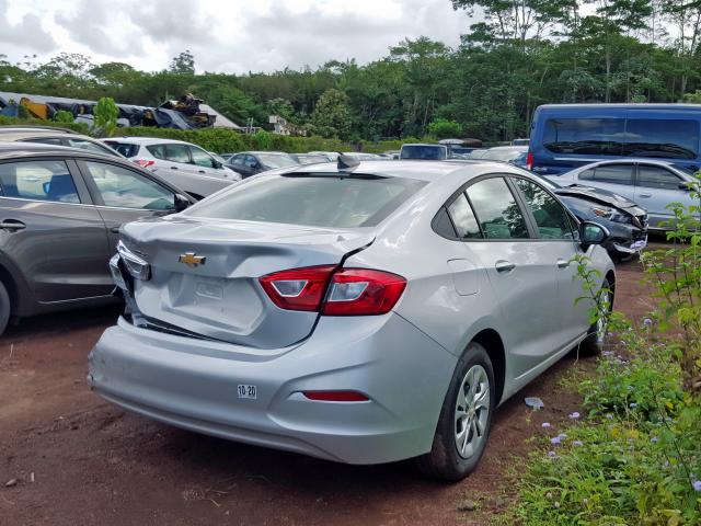 1G1BJ5SM3K7106335 - 2019 CHEVROLET CRUZE SILVER photo 4