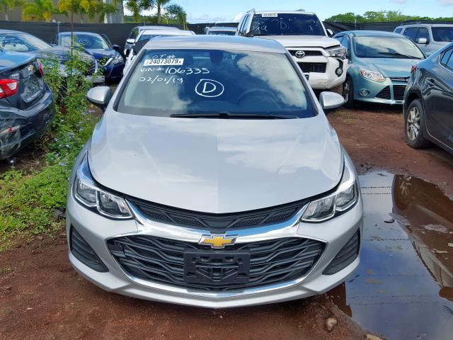 1G1BJ5SM3K7106335 - 2019 CHEVROLET CRUZE SILVER photo 9