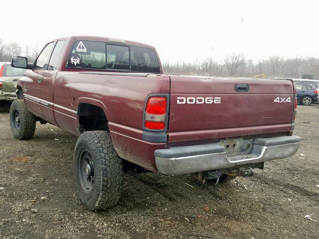 3B7KF23C32M258103 - 2002 DODGE RAM 2500 BURGUNDY photo 3