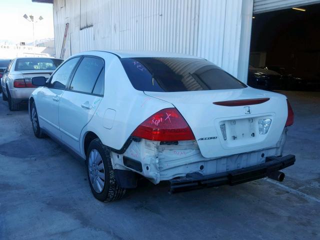 JHMCM56177C015245 - 2007 HONDA ACCORD VAL WHITE photo 3