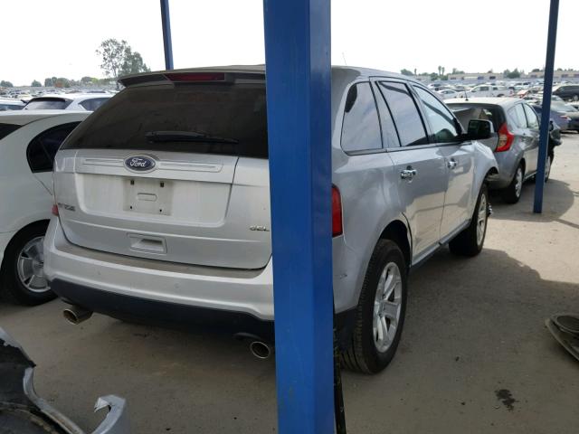 2FMDK3JC9BBA48227 - 2011 FORD EDGE SEL SILVER photo 4