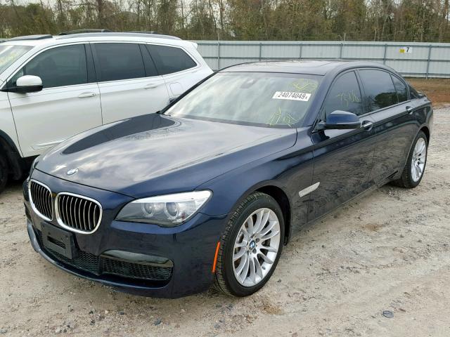 WBAYE8C50DD132908 - 2013 BMW 750LI BLUE photo 2