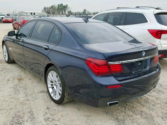 WBAYE8C50DD132908 - 2013 BMW 750LI BLUE photo 3