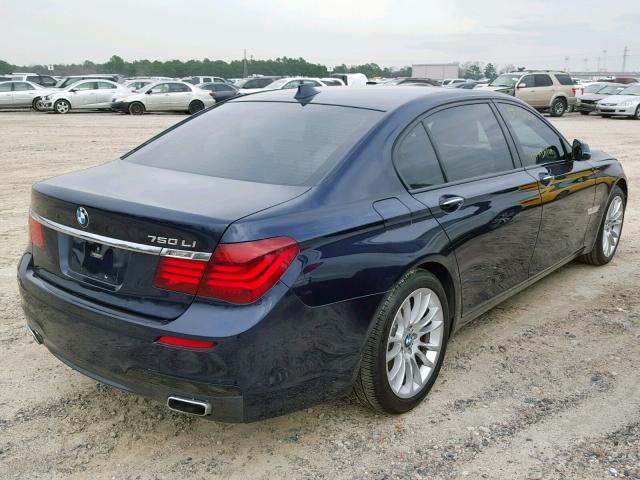 WBAYE8C50DD132908 - 2013 BMW 750LI BLUE photo 4