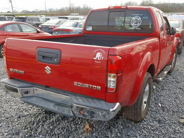 5Z62D0CT0BC435963 - 2011 SUZUKI EQUATOR BA RED photo 4