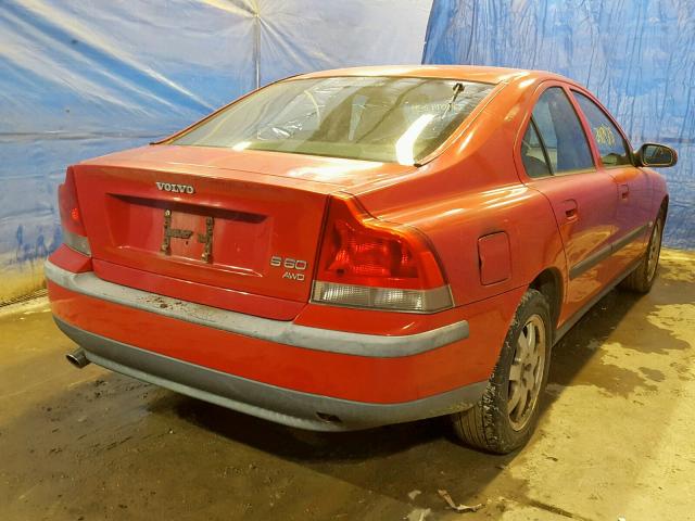 YV1RH58D522115389 - 2002 VOLVO S60 2.5T RED photo 4