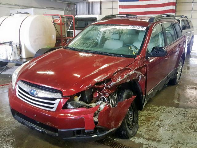 4S4BRCAC3B1393624 - 2011 SUBARU OUTBACK 2. BURGUNDY photo 2