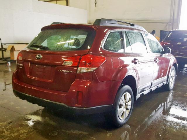 4S4BRCAC3B1393624 - 2011 SUBARU OUTBACK 2. BURGUNDY photo 4