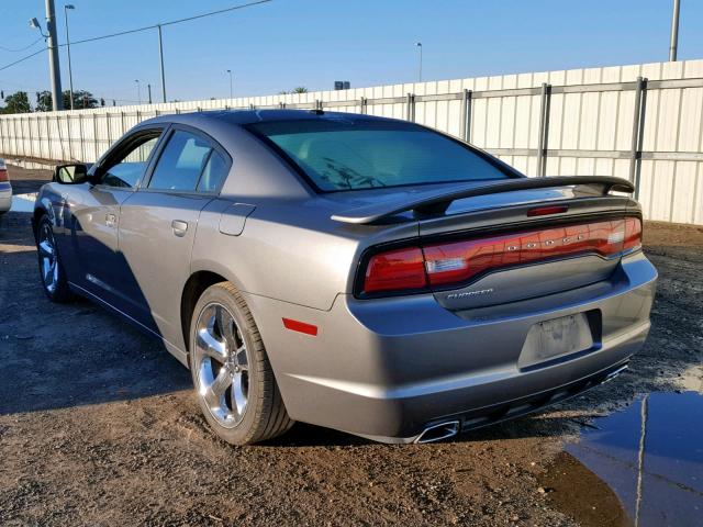 2C3CDXHG3CH278830 - 2012 DODGE CHARGER SX CHARCOAL photo 3