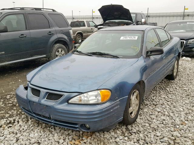 1G2NE52E7XM724594 - 1999 PONTIAC GRAND AM S BLUE photo 2