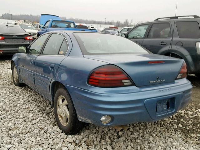 1G2NE52E7XM724594 - 1999 PONTIAC GRAND AM S BLUE photo 3