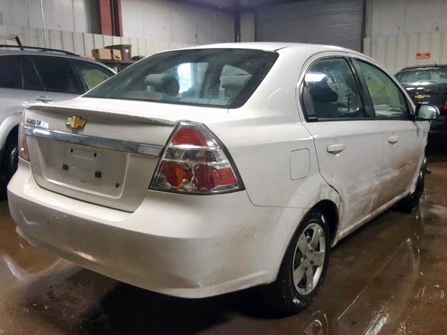 KL1TD5DE1BB189440 - 2011 CHEVROLET AVEO LS WHITE photo 4