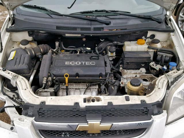 KL1TD5DE1BB189440 - 2011 CHEVROLET AVEO LS WHITE photo 7