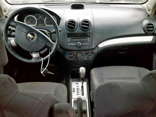 KL1TD5DE1BB189440 - 2011 CHEVROLET AVEO LS WHITE photo 9