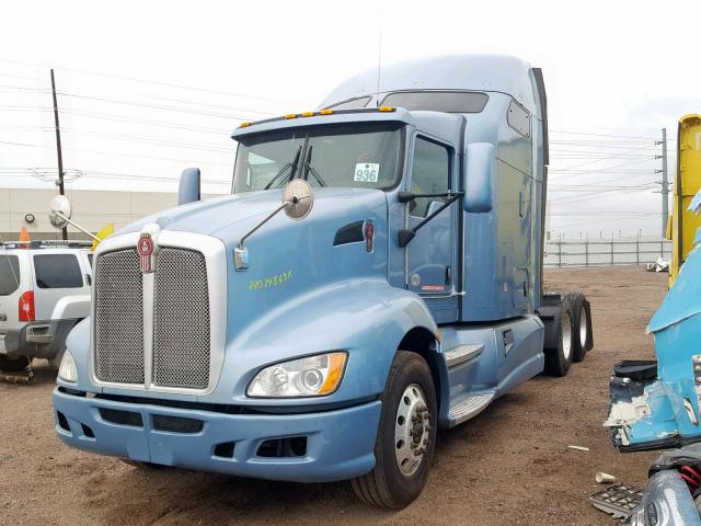 1XKAD49XXDJ354113 - 2013 KENWORTH CONSTRUCTI BLUE photo 2