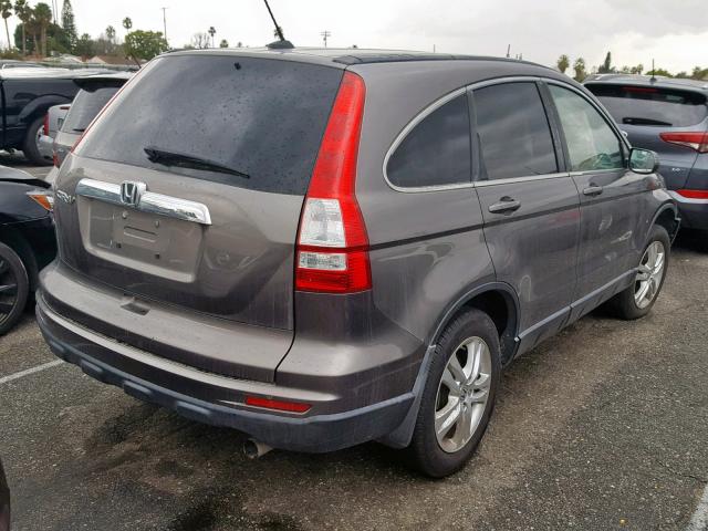 5J6RE3H75AL016393 - 2010 HONDA CR-V EXL GRAY photo 4