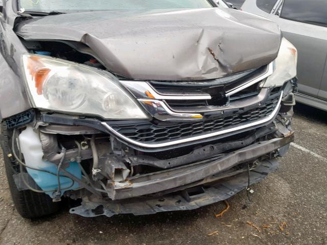 5J6RE3H75AL016393 - 2010 HONDA CR-V EXL GRAY photo 9