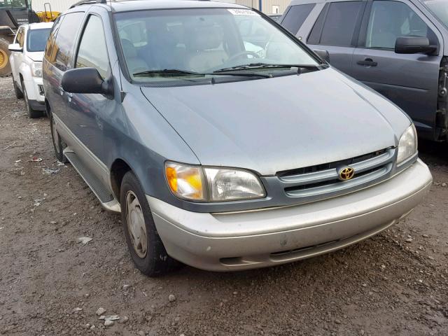 4T3ZF13C2YU173575 - 2000 TOYOTA SIENNA LE 青色 照片 1
