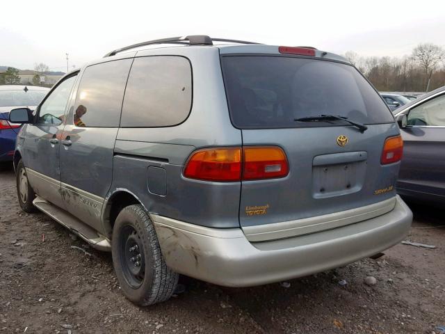 4T3ZF13C2YU173575 - 2000 TOYOTA SIENNA LE 青色 照片 3