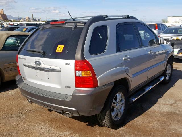 KNDJF723477368024 - 2007 KIA SPORTAGE E SILVER photo 4