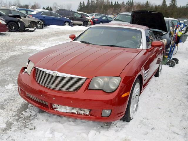 1C3AN69L44X014202 - 2004 CHRYSLER CROSSFIRE RED photo 2