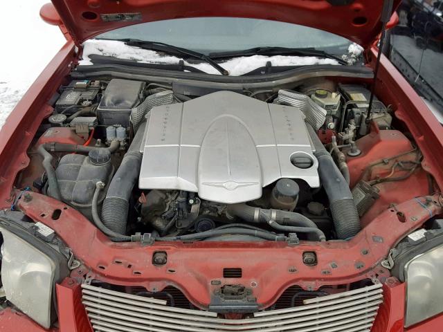 1C3AN69L44X014202 - 2004 CHRYSLER CROSSFIRE RED photo 7